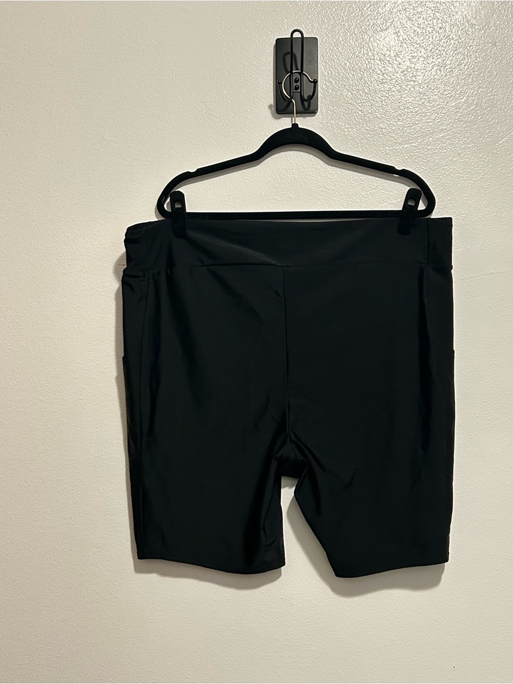 NWOT Torrid Swim High Rise Biker Swim Shorts with Pockets Black 4 4X - Picture 2 of 3
